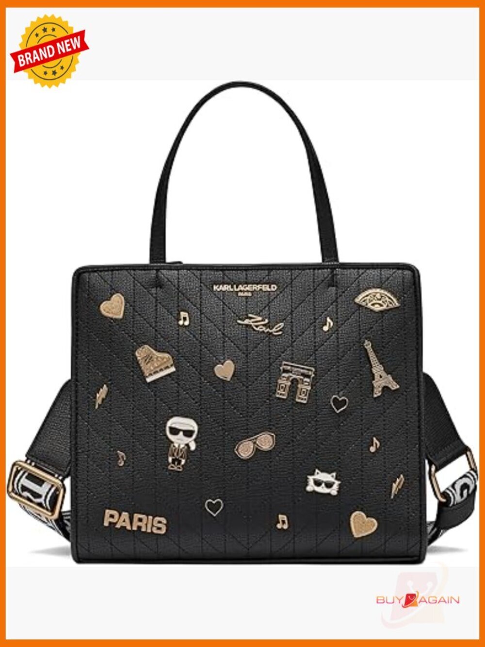 Satchel with Adjustable Strap Faux Leather Travel Handbag